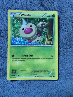 Pokemon Weedle – McDonald’s Promo 2014 #1/12 – Trading Card TCG - Image 1