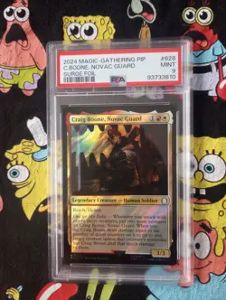 MTG Fallout Craig Boone, Novac Guard Surge Foil PSA 9 Mint Pop 1 - Image 1