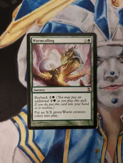 Wurmcalling MTG Time Spiral Rare Green Sorcery Moderately Played x1 - Image 1
