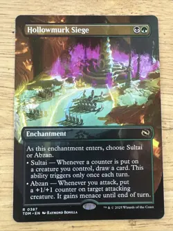 Borderless HOLLOWMURK SIEGE mtg NM-M Tarkir Dragonstorm 1 Rare - Image 1