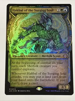 MTG Lost Caverns of Ixalan Hakbal of the Surging Soul Showcase Foil 0019 NM - Image 1