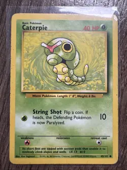 Pokemon TCG Caterpie Base Set, Card 45/102, Regular - Image 1