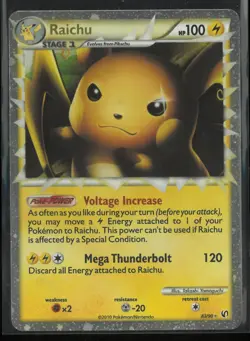 2010 Pokemon Undaunted Raichu Ultra Rare (Prime) 83/90 - Image 1