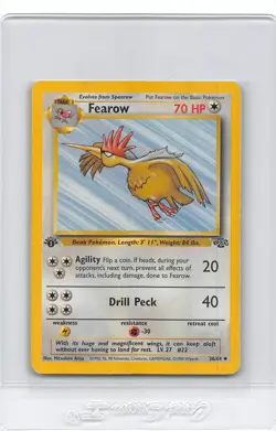 Fearow 36/64 - 1st Edition - Jungle SET - VINTAGE WoTC Pokemon CARD - MP - Image 1