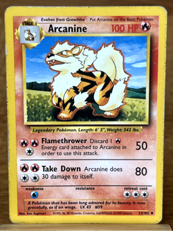 Pokemon TCG Growlithe 28/102 Base Set Uncommon MP - Image 1