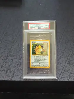Pokemon: Meowth #10 Gameboy Celio Pack Black Star Promo 2000 WOTC -PSA 8 LOW POP - Image 1