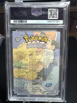 1999 TOPPS POKEMON THE MOVIE EDITION CHECKLIST MOVIE EDITION PSA 7 - Image 2