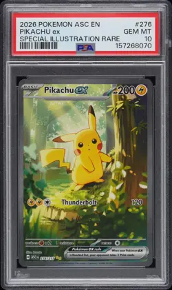 2026 POKEMON ASC EN-ASCENDED HEROES SPECIAL ILLUSTRATION RARE PIKACHU EX PSA 10 - Image 1