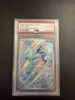 2025 Pokemon JTG EN Articuno 161/159 Illustration Rare PSA 10 - Image 1