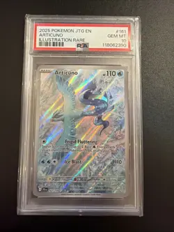 2025 Pokemon JTG EN Articuno 161/159 Illustration Rare PSA 10 - Image 2