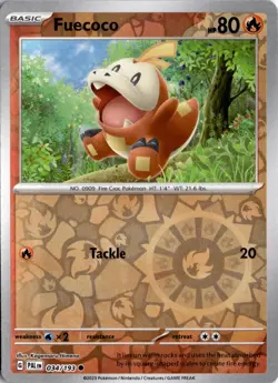 Fuecoco - 034/193 Reverse Holo SV02: Paldea Evolved Pokemon Card TCG - Image 1