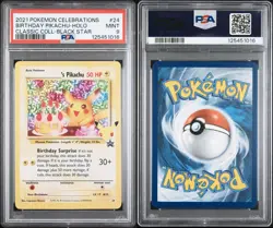 2021 POKEMON CELEBRATIONS BIRTHDAY PIKACHU HOLO PROMO #24 PSA 9 MINT - Image 3