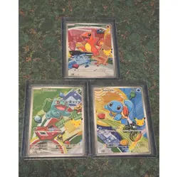 Charmander 030 Bulbasaur 017 Squirtle 039 Pokemon First Partner- NM - Image 1
