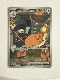 Pokemon Team Rocket's Raticate 202/182 Destined Rivals IR Holo EN NM - Image 1