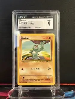 Machop Pokemon 1999 Base Set 52/102 CGC 9 MINT - Image 1