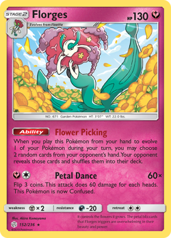 Florges 152/236 Holo Rare Cosmic Eclipse Pokemon Reverse Holo Near Mint - Image 1