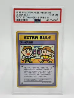 Pokemon Japanese Vending Extra Rule Deck Exchange Series III PSA 10 - Image 1