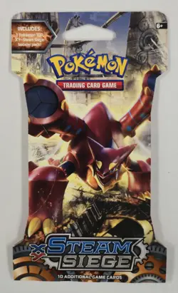 2016 Pokemon XY Steam Siege Factory Sealed Sleeved Booster Pack Volcanion Art - Image 1