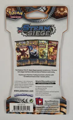 2016 Pokemon XY Steam Siege Factory Sealed Sleeved Booster Pack Volcanion Art - Image 2