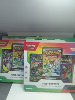 Pokemon TCG First Partner Illustration Collection Series 1 Box Lot of 2 - Image 1