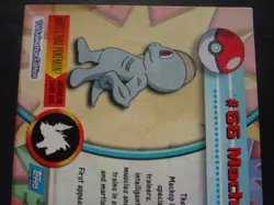 1999 Topps Pokemon Rainbow Foil #66 Machop Holo Blue Logo Series 1 TV 1st *HP* - Image 4