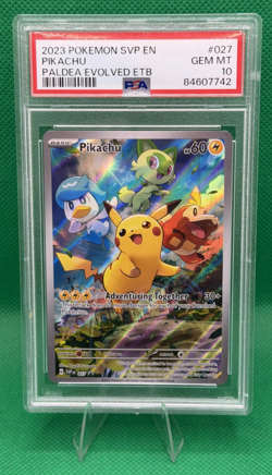 Pokemon TCG Pikachu Paldea Evolved ETB Promo #027 PSA 10 GEM MINT 💎 - Image 1