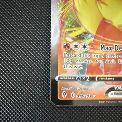 2021 Pokemon Evolving Skies Flareon VMAX 018/203 NM - Image 5