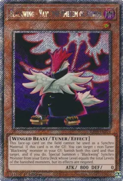 Yugioh! Blackwing - Vayu the Emblem of Honor - RA03-EN224 - Platinum Secret Rare - Image 1