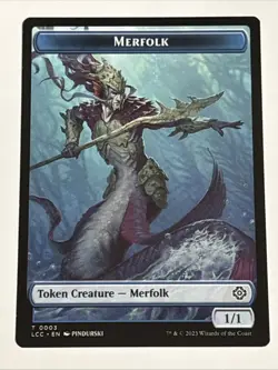 MTG Commander: The Lost Caverns of Ixalan Frog Lizard/Merfolk Token 0013/0003 NM - Image 2