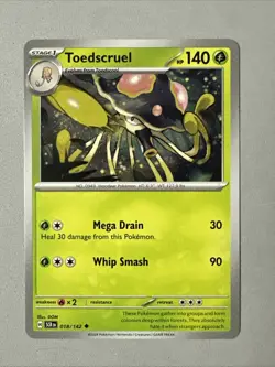 Pokemon TCG * SV Stellar Crown * 18/142 Toedscruel Uncommon * FRESH PK - Image 1