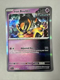 Pokemon TCG * SV Stellar Crown * 71/142 Iron Boulder Holo Rare * FRESH PK - Image 1