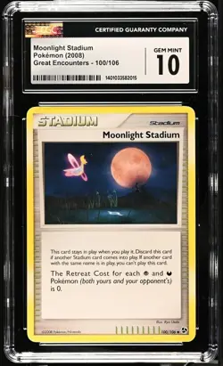 Pokemon Moonlight Stadium 100/106 Great Encounters - CGC 10 - Image 1