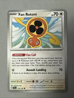 Pokemon TCG * SV Stellar Crown * 118/142 Fan Rotom Common * FRESH PK - Image 1