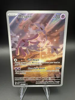 Pokemon TCG Mesprit 204/191 Sv08: Surging Sparks Holo Pack Fresh Clean Copy - NM - Image 1