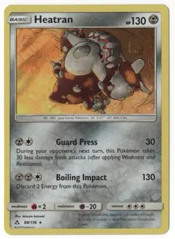 Pokemon - Heatran - 88/156 - Ultra Prism - Non Holo Rare - Exclusive - NM/M - Image 1