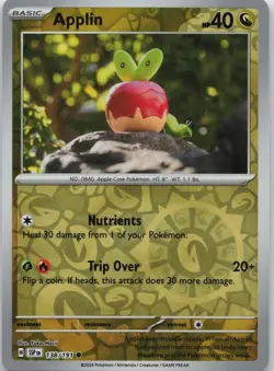 Applin 138/191 Surging Sparks Pokemon Reverse Holo Yuka Morii NM - Image 1