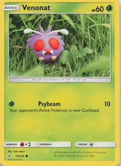 Venonat 10/214 Unbroken Bonds Pokemon Yuka Morii NM - Image 1