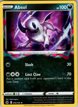 Absol 076/159 Crown Zenith Pokemon Holo Near Mint - Image 1