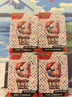 Lot Of 4 Pokemon TCG Scarlet & Violet 151 Booster Bundle Sealed New - Image 1
