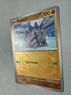 Pokemon TCG * SV Stellar Crown * 74/142 Rhyhorn * REVERSE HOLO COMMON * FRESH PK - Image 2