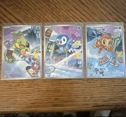 Pokemon TCG First Partner Sinnoh Promo Set Turtwig Piplup Chimchar- NM - Image 1