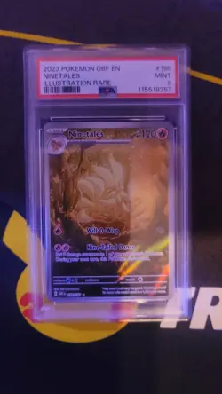 2023 Pokemon Scarlet & Violet Obsidian Flames Ninetales #199/197 PSA 9 - Image 1