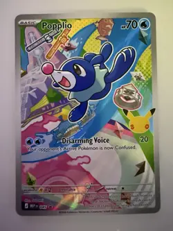 Pokemon Popplio Full Art Foil ME Mega Evolution Promo 045 NM - Image 1