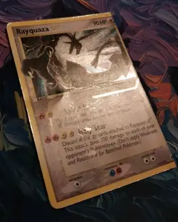 Gold Star Rayquaza 2005 EX Deoxys Holo 107/107 DAMAGED - Image 3