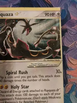 Gold Star Rayquaza 2005 EX Deoxys Holo 107/107 DAMAGED - Image 4