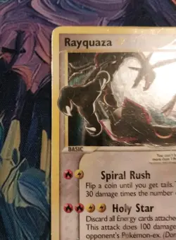 Gold Star Rayquaza 2005 EX Deoxys Holo 107/107 DAMAGED - Image 5
