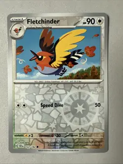 Pokemon TCG * SV Stellar Crown * 122/142 Fletchinder * REVERSE HOLO C * FRESH PK - Image 1