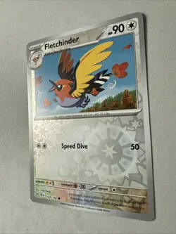 Pokemon TCG * SV Stellar Crown * 122/142 Fletchinder * REVERSE HOLO C * FRESH PK - Image 2