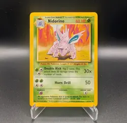 Nidorino - 37/102 Base Set - LP - Pokemon TCG WOTC Vintage - Image 1