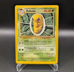 Kakuna - 33/102 Base Set Unlimited - LP - Pokemon TCG WOTC Vintage 1999 - Image 1